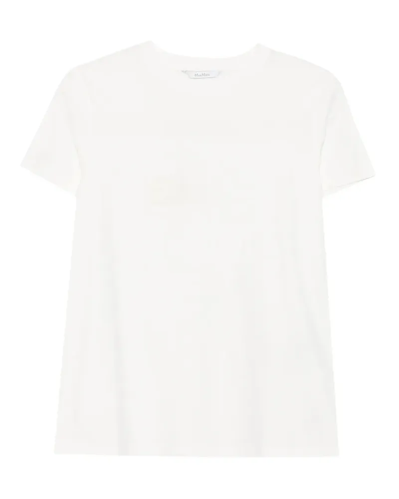 Max Mara Panfilo T-Shirt mit Logo-Print - Weiß Weiß