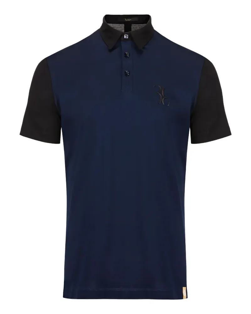 Billionaire Double B logo-embroidered polo shirt - Blau Blau