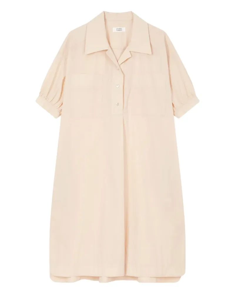 STUDIO TOMBOY Hemdkleid mit Puffärmeln - Nude Nude