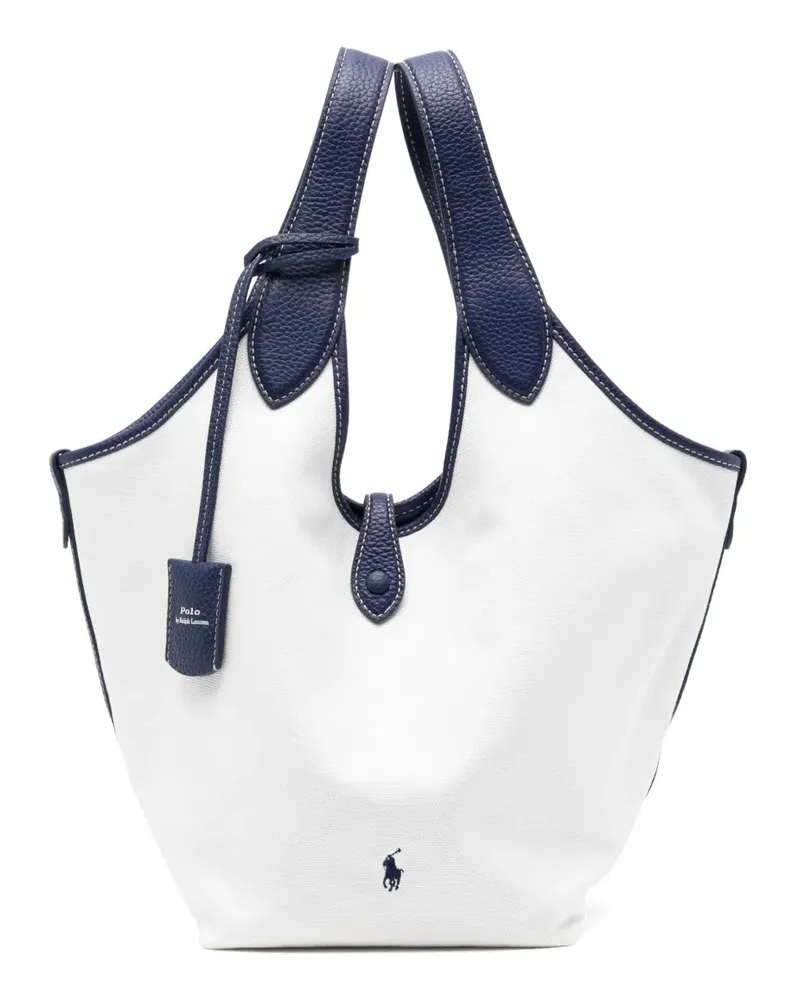 Ralph Lauren Großer Polo Play Canvas-Tote Bag - Weiß Weiß