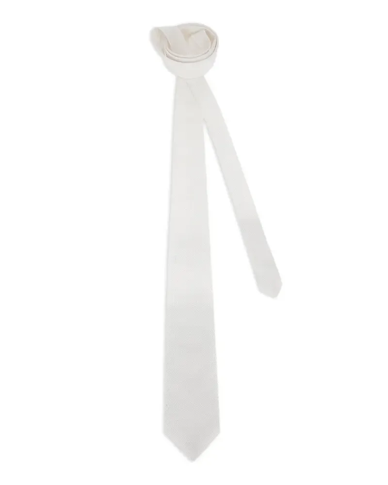 Dolce & Gabbana diagonal tie - Weiß Weiß