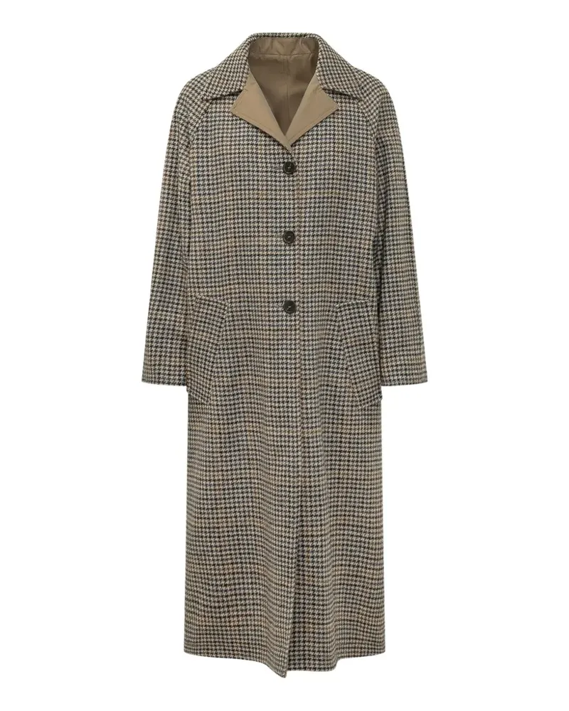Schneiders Kate houndstooth reversible coat - Braun Braun