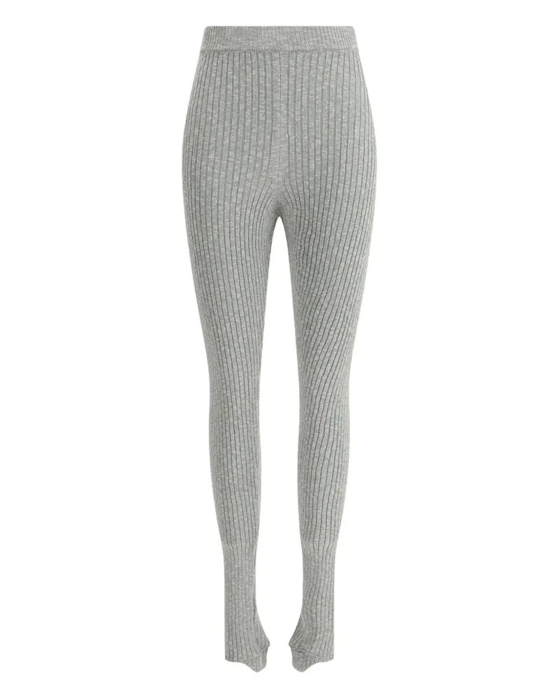 Magda Butrym Gerippte Hose mit offenem Saum - Grau Grau