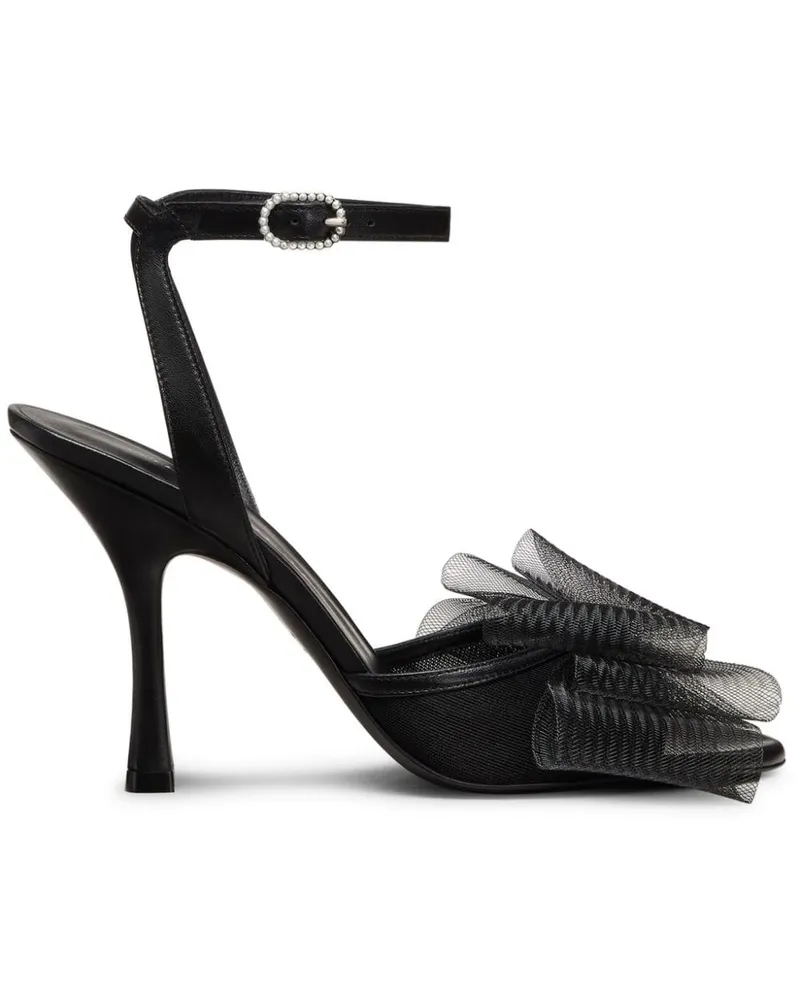 Stuart Weitzman Blushing Bow Sandalen 100mm - Schwarz Schwarz