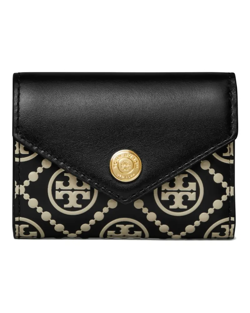 Tory Burch Portemonnaie mit Monogrammmuster - Schwarz Schwarz