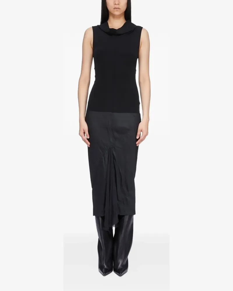 Rick Owens Temple Kleid mit Einsätzen - Schwarz Schwarz