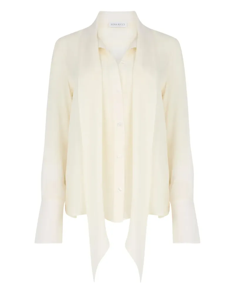 Nina Ricci Lavalliere Hemd aus Satin - Nude Nude