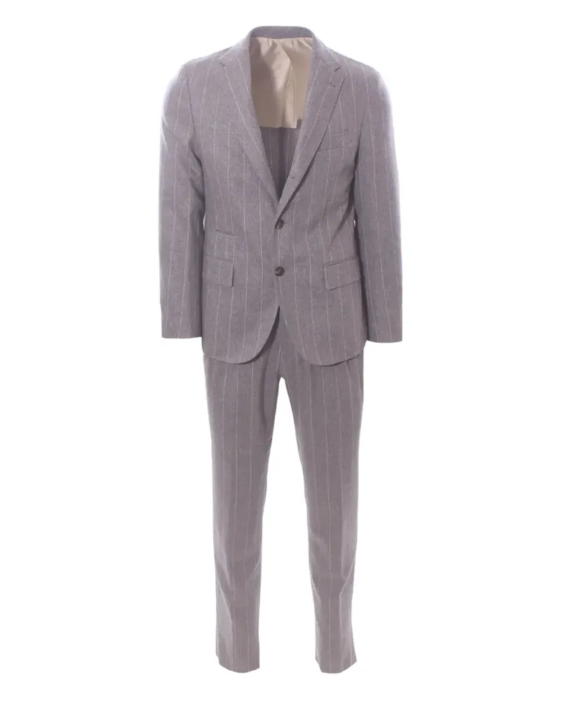 Eleventy pinstripe pleated suit - Grau Grau