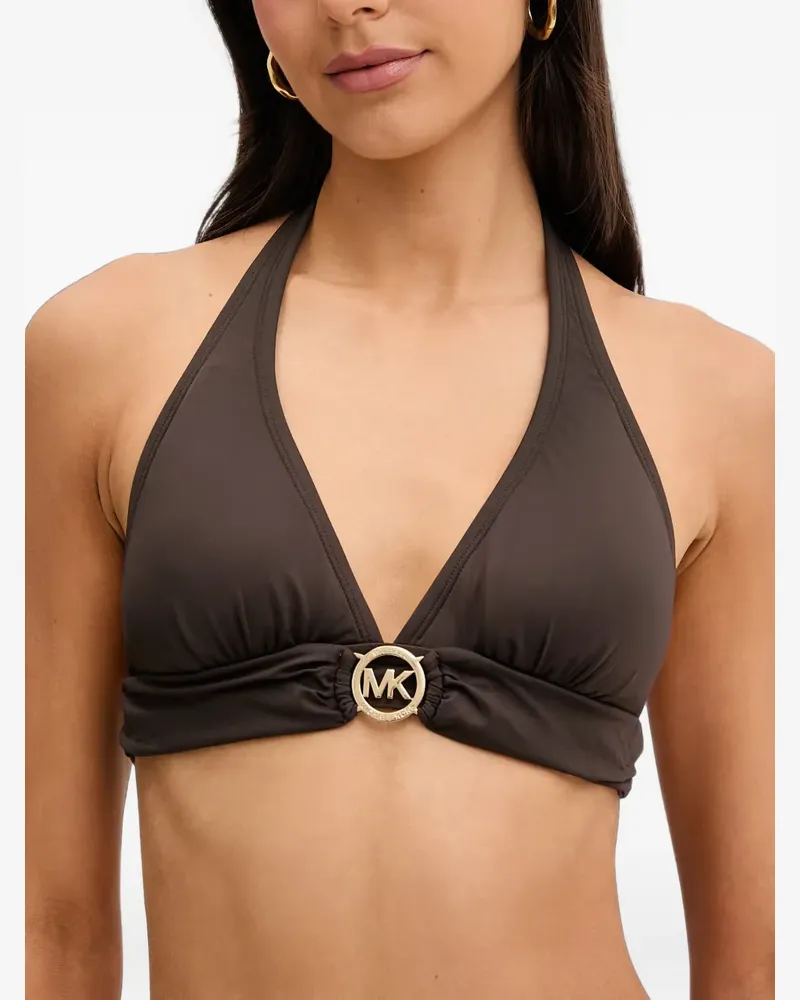 Michael Kors Bikinioberteil mit Logo - Braun Braun