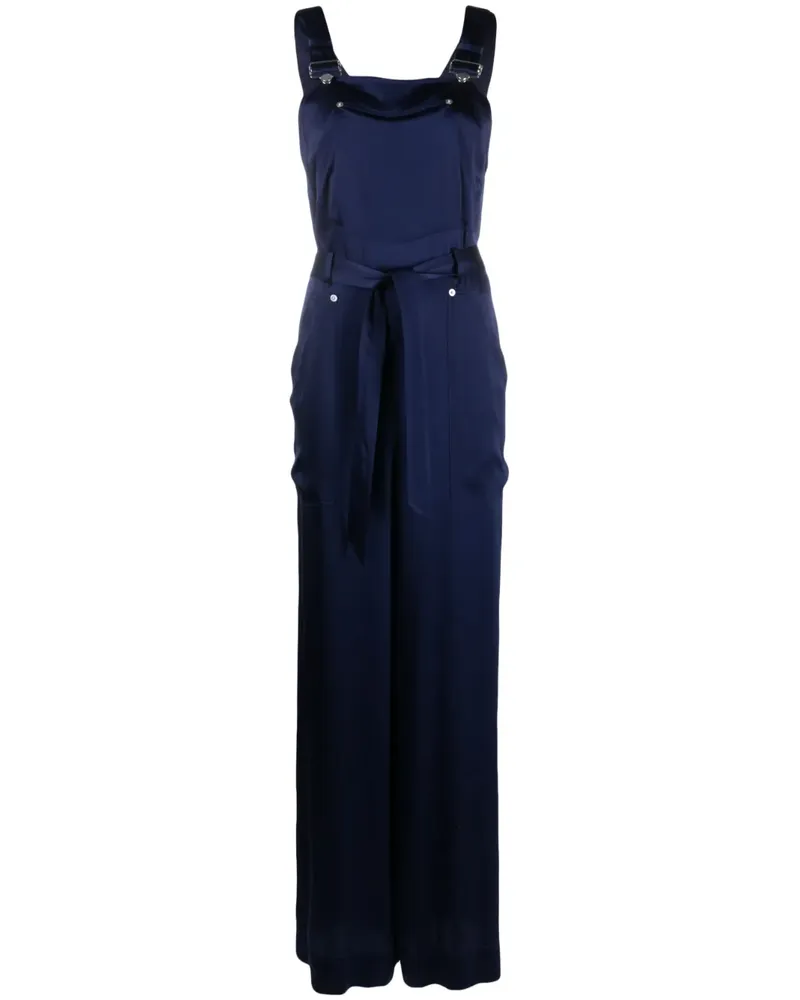 Alberta Ferretti Jeans-Jumpsuit mit Kontrastnähten - Blau Blau