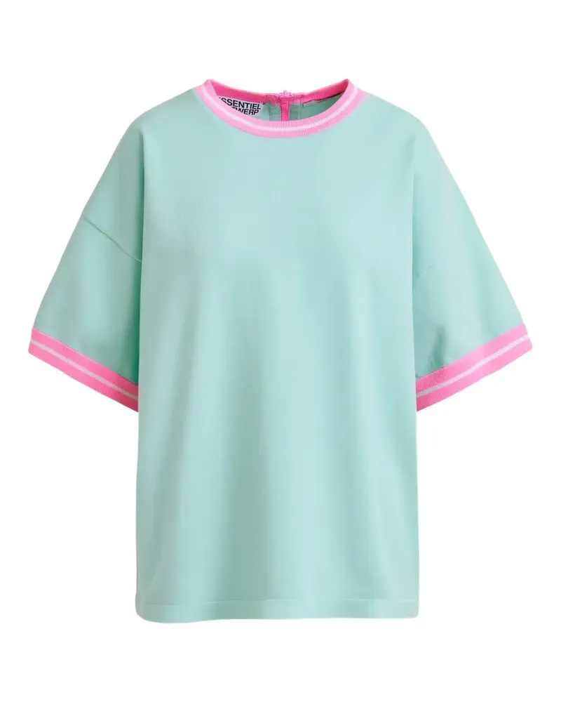 Essentiel contrast-trim top - Blau Blau