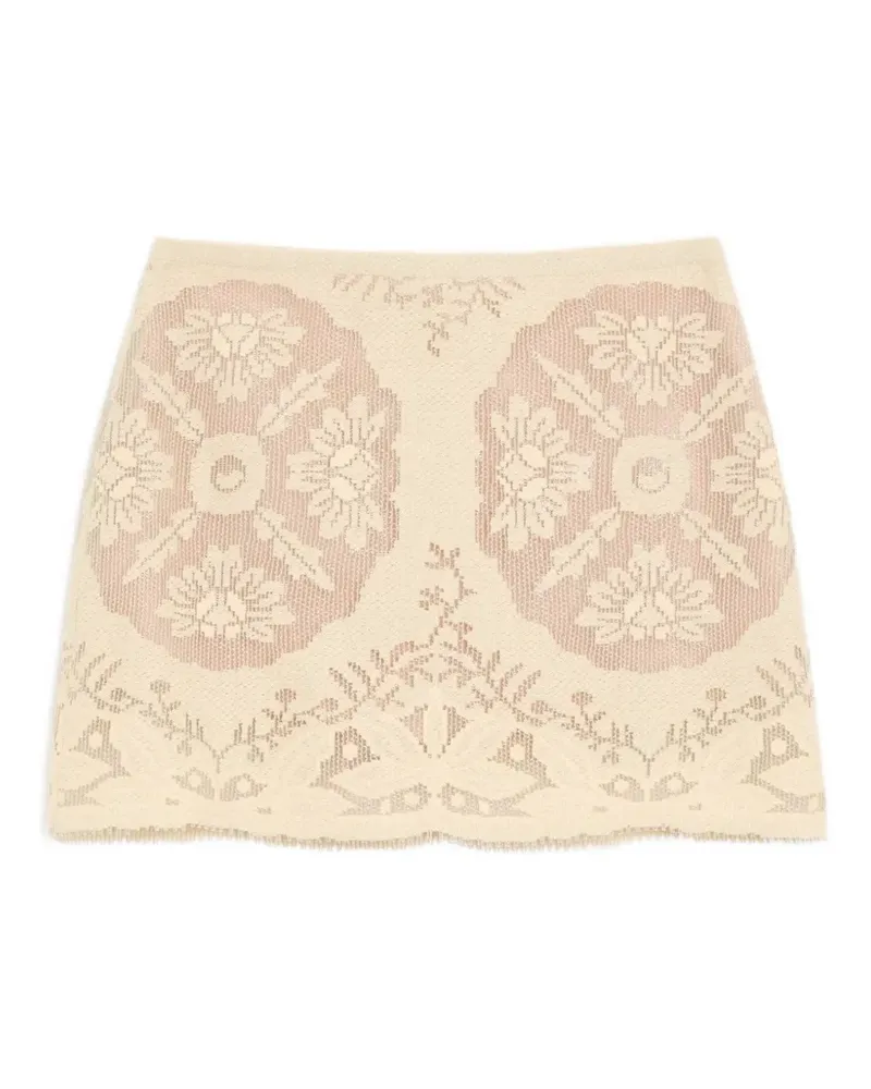 Valentino Garavani mini mini in floral stamp blanket - Nude Nude