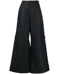 Marc Jacobs Cargohose mit weitem Bein Schwarz