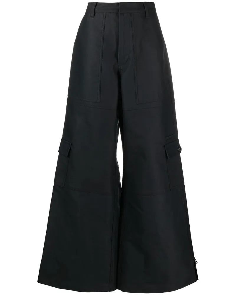 Marc Jacobs Cargohose mit weitem Bein - Schwarz Schwarz
