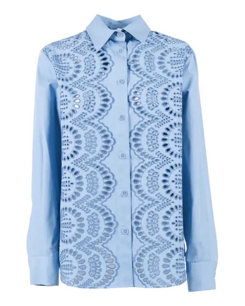 P.A.R.O.S.H. P.A.R.O H. cut-out embellished shirt - Blau Blau