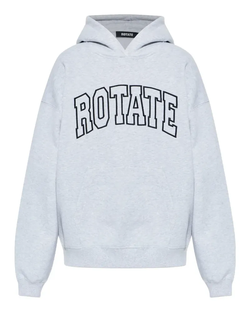 ROTATE Birger Christensen logo-print hoodie - Grau Grau