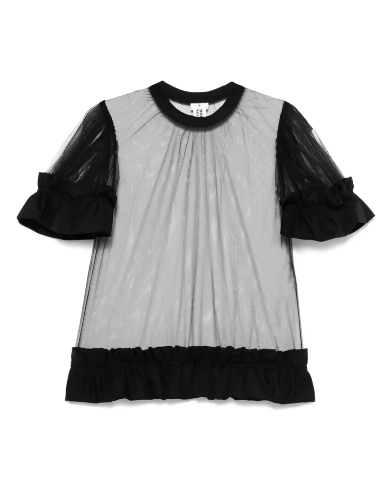 Noir Kei Ninomiya Bluse mit Rüschen - Schwarz Schwarz