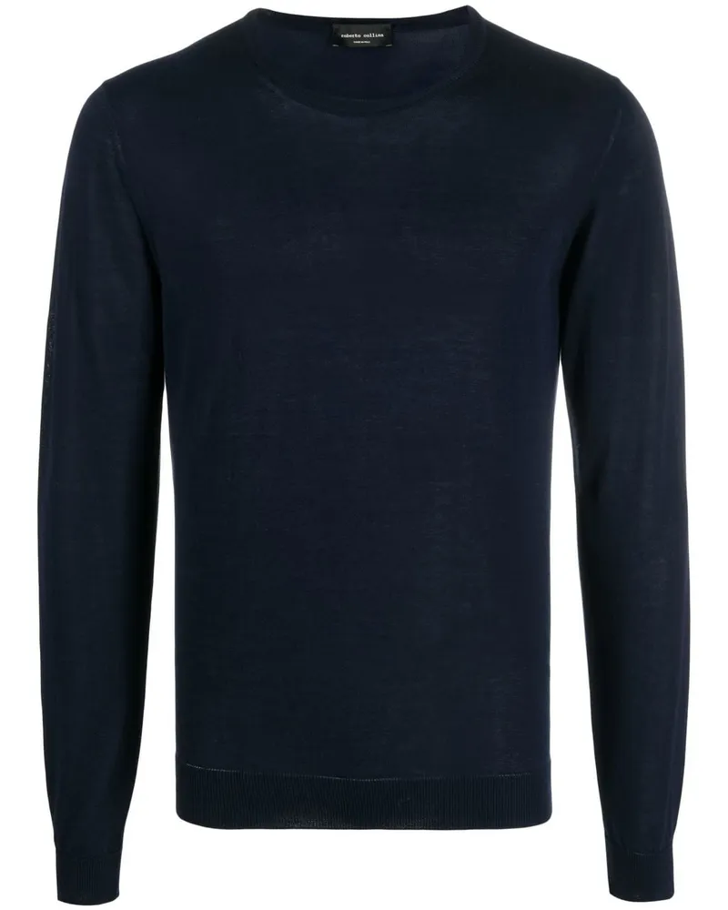 Roberto Collina Pullover mit rundem Ausschnitt - Blau Blau