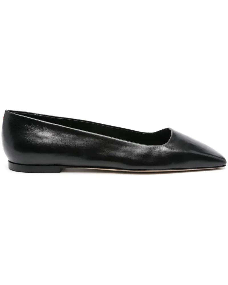 aeyde Matti Ballerinas mit eckiger Kappe - Schwarz Schwarz