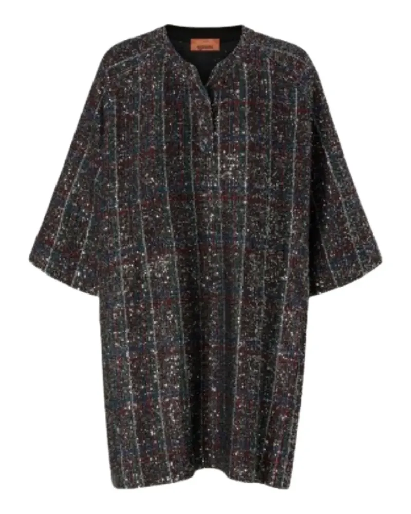 Missoni V-neck sequin embroidered mini dress - Schwarz Schwarz