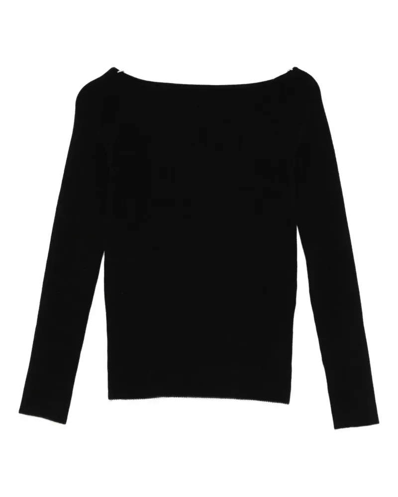 Patrizia Pepe boat-neck sweater - Schwarz Schwarz