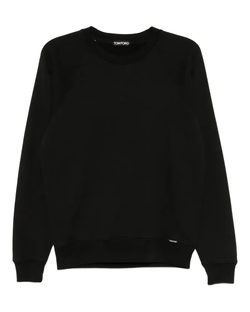 Tom Ford Sweatshirt mit Logo-Patch - Schwarz Schwarz
