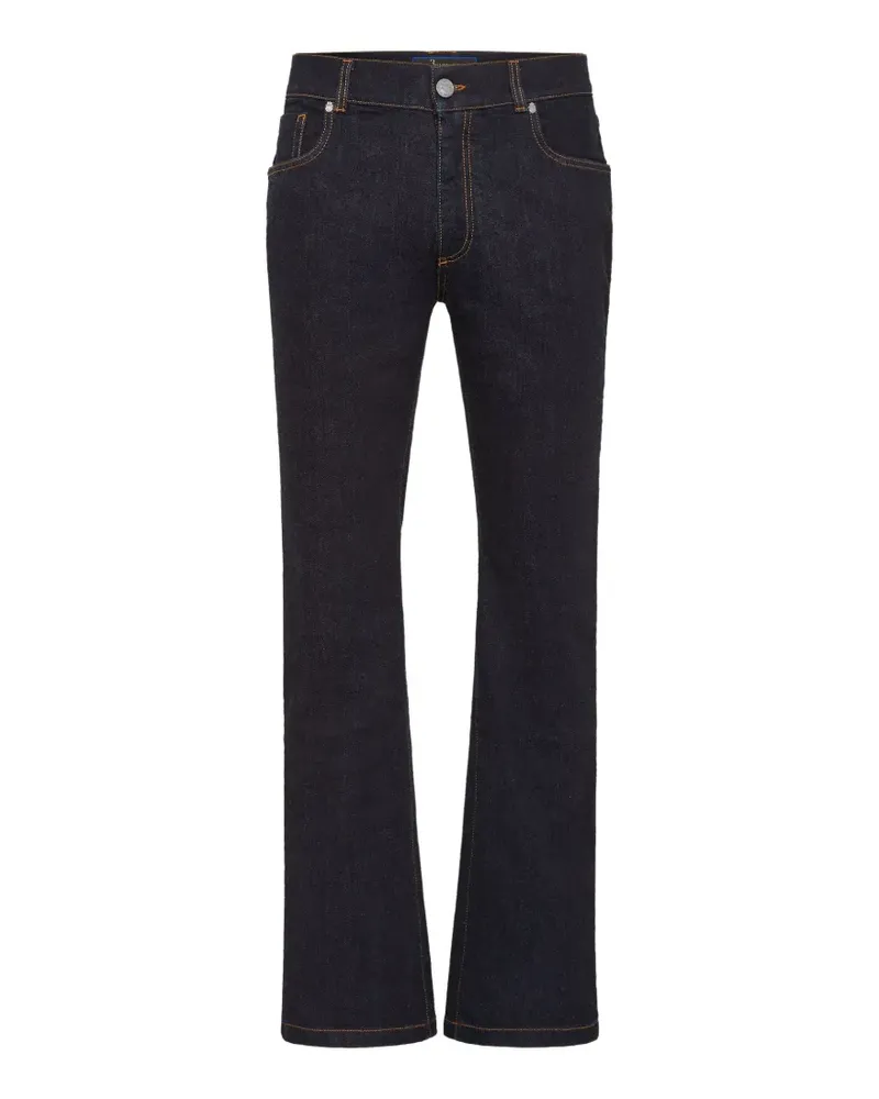 Billionaire palm embroidery regular fit jeans - Blau Blau