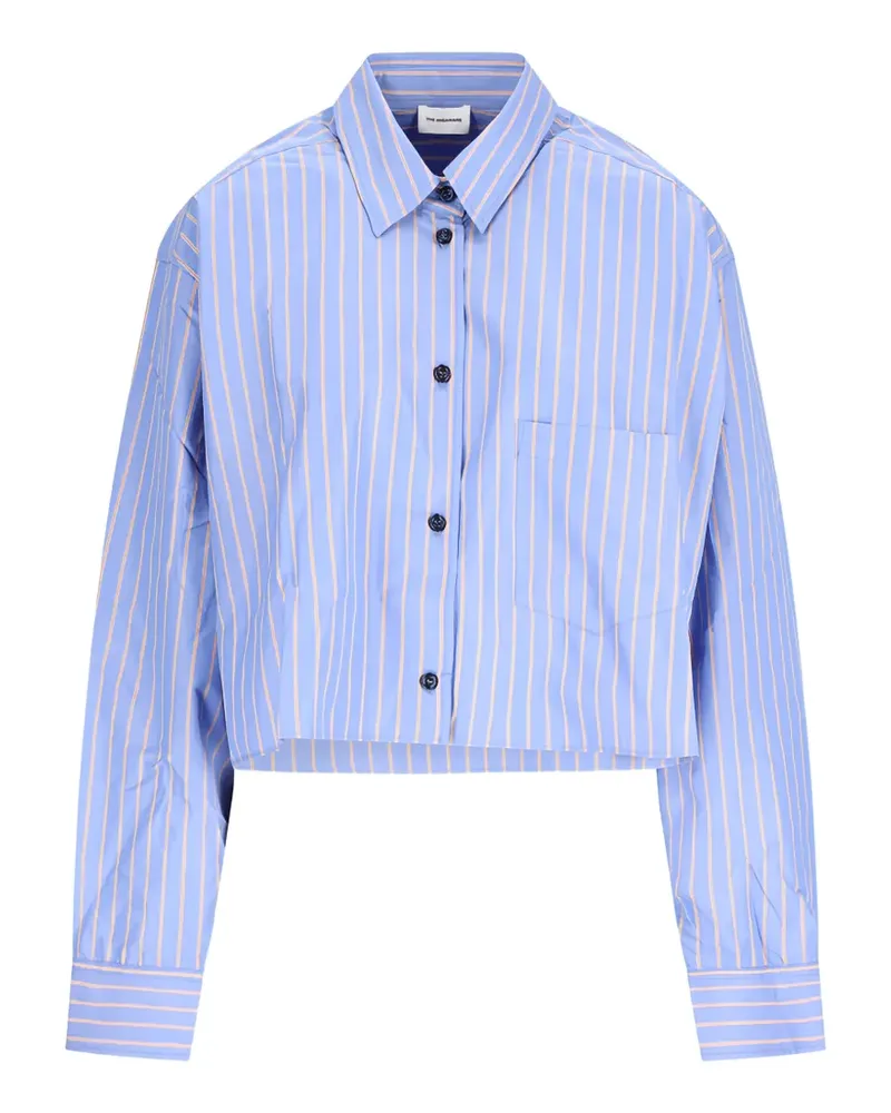 ANDAMANE Georgiana striped cropped shirt - Blau Blau