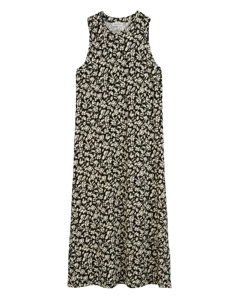 Marc O'Polo Midikleid mit Blumenmuster - Schwarz Schwarz