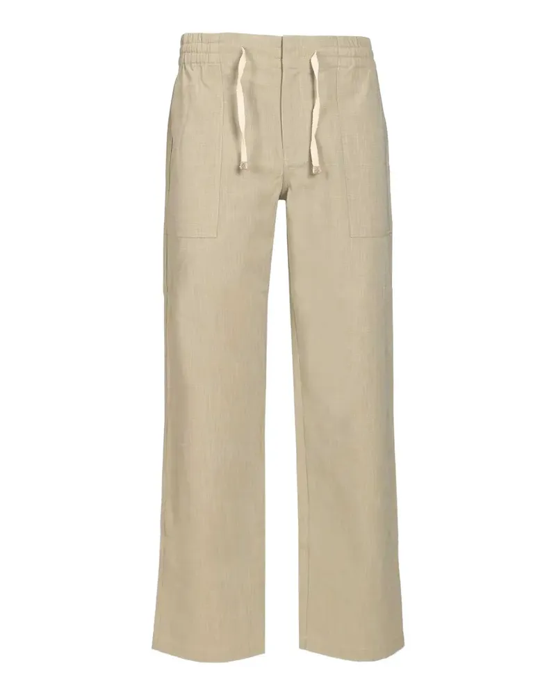 Drôle de Monsieur elasticated cotton trousers - Nude Nude