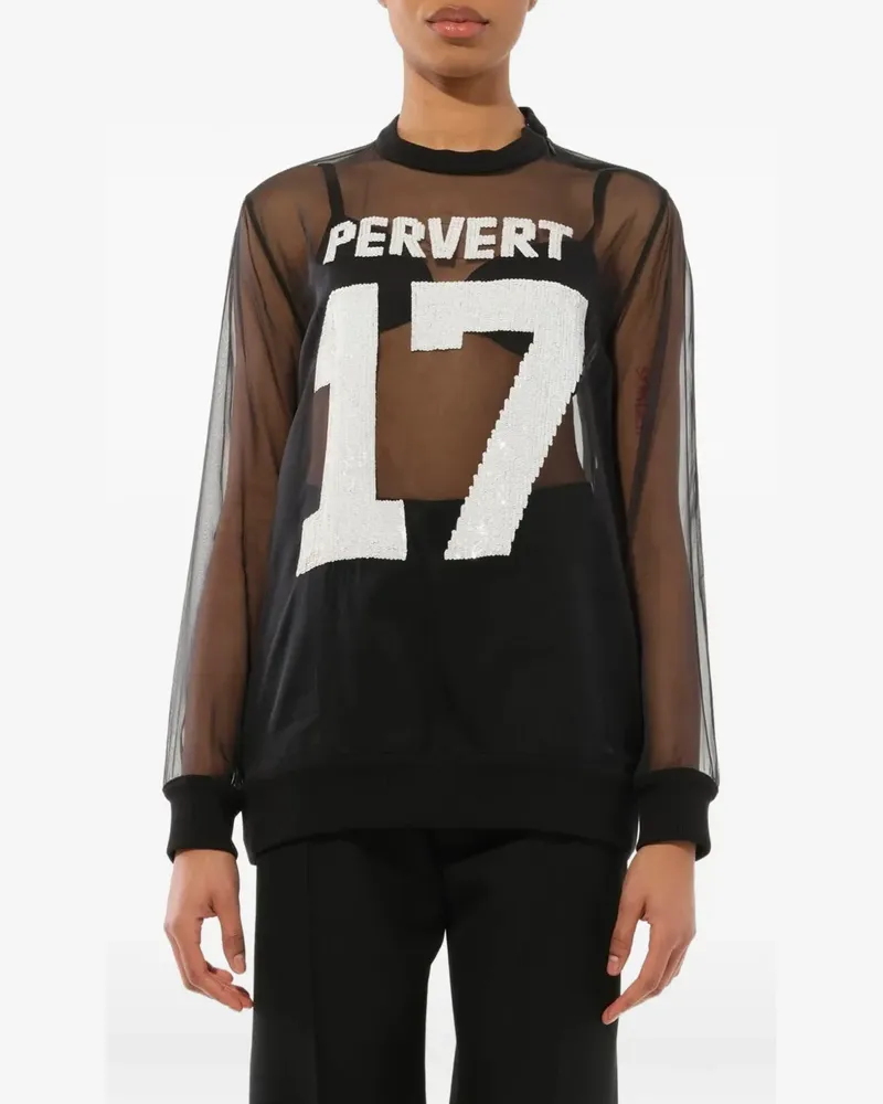 Givenchy Pervert 17' Seiden-T-Shirt - Schwarz Schwarz