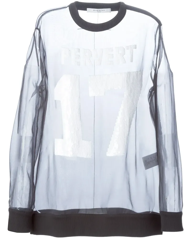 Givenchy Pervert 17' Seiden-T-Shirt - Schwarz Schwarz