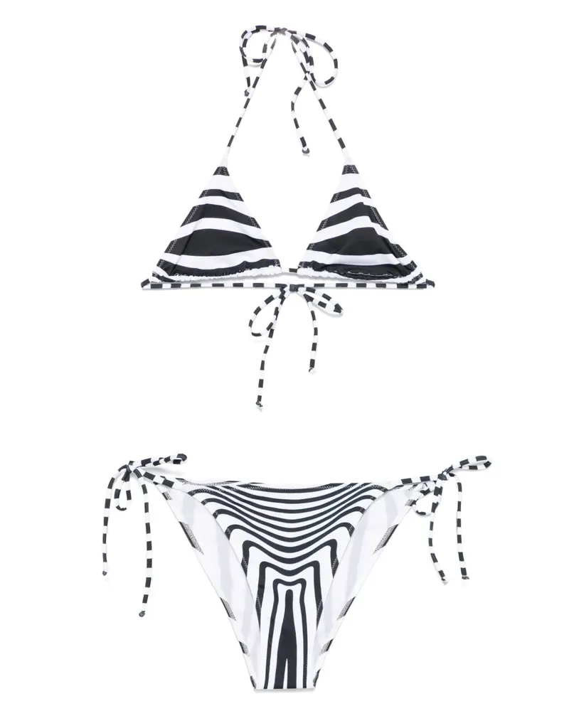 Jean Paul Gaultier Mariniere Body Morphing Bikini - Weiß Weiß