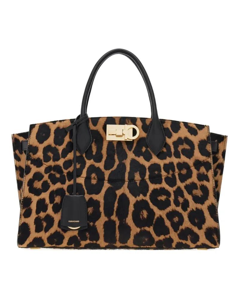 Ferragamo Grosse Soft Studio Tote Bag - Nude Nude