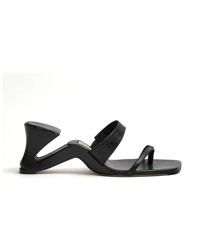 Miista Sandalen mit Design-Absatz - Schwarz Schwarz