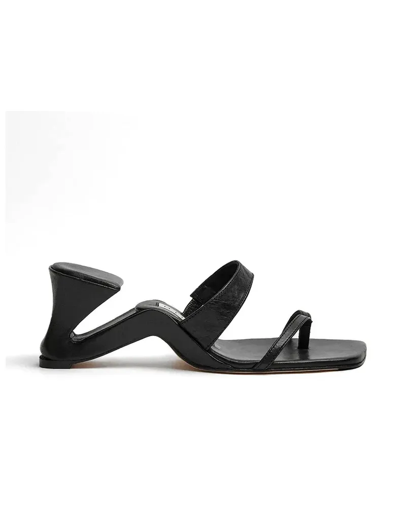 Miista sculptural-heel toe-strap sandals - Schwarz Schwarz