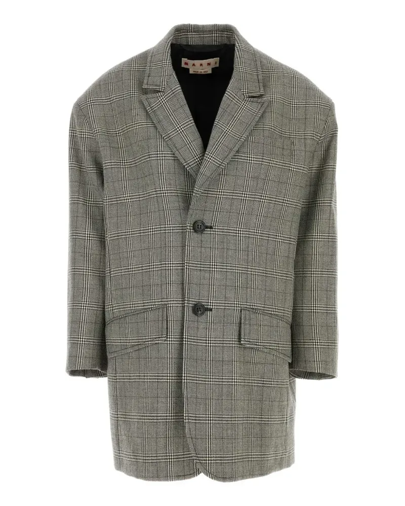 Marni Oversized-Sakko mit Karomuster - Grau Grau