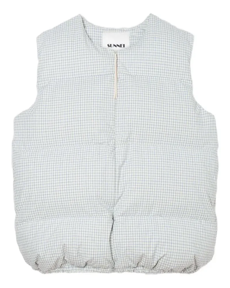 SUNNEI checked puffy gilet - Weiß Weiß