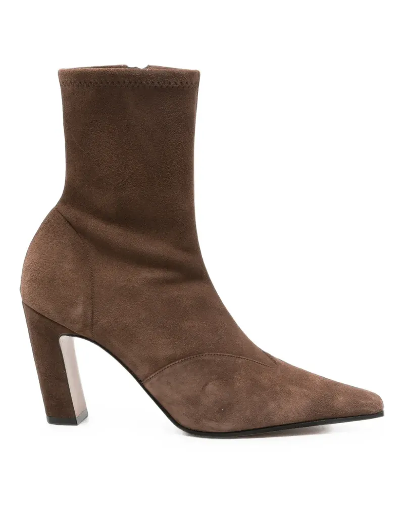 KHAITE Nevada pointed-toe ankle boots - Braun Braun