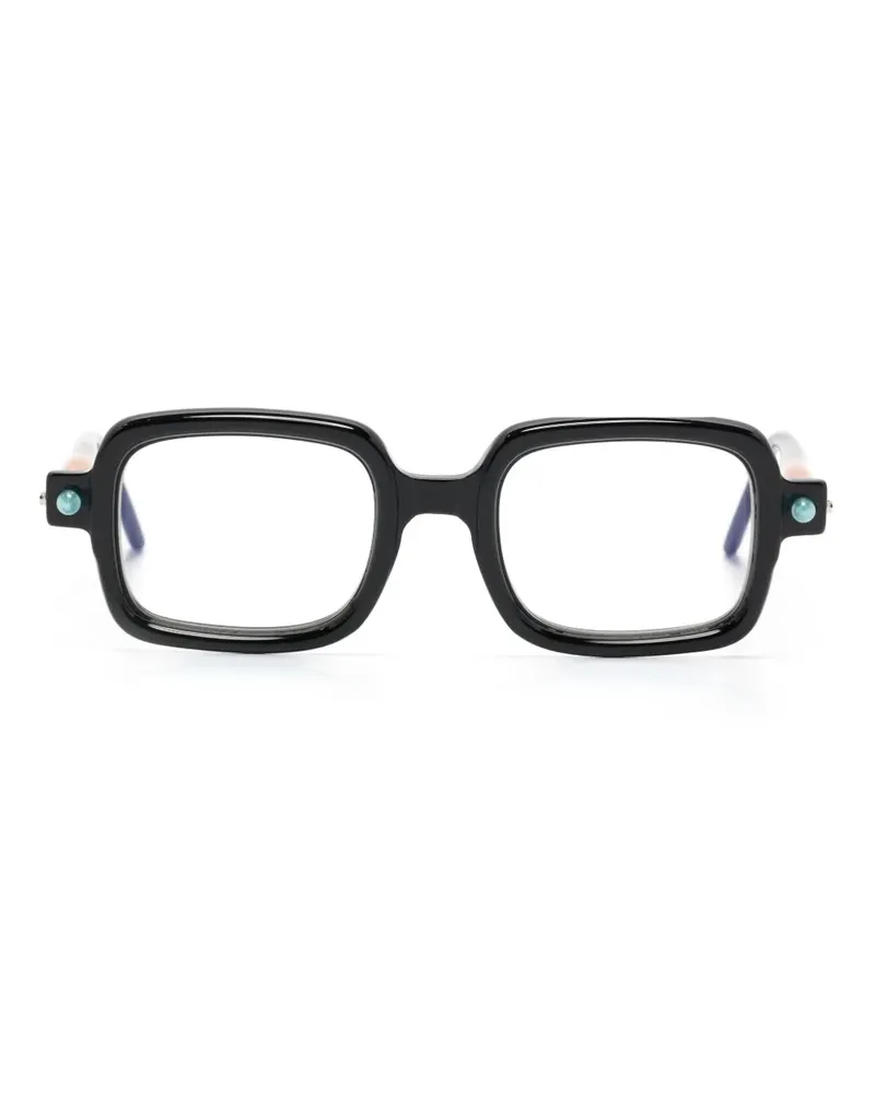 KUBORAUM P2 Brille mit eckigem Gestell - Schwarz Schwarz