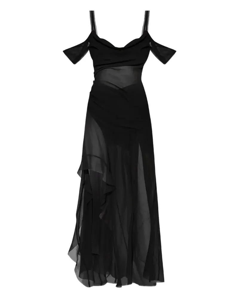 MISBHV Gabrielle ruffled maxi dress - Schwarz Schwarz