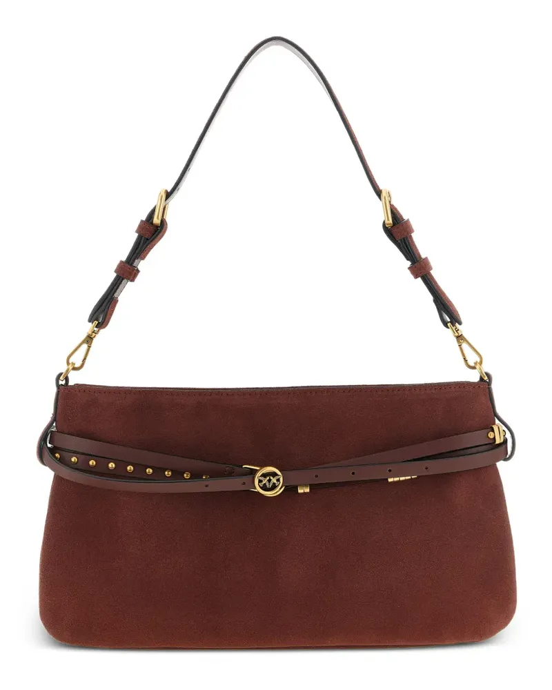 Pinko medium Belt suede shoulder bag - Rot Rot