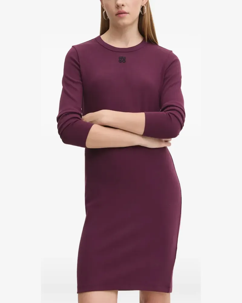 HUGO BOSS Nemalia long-sleeve embellished mini dress - Violett Violett