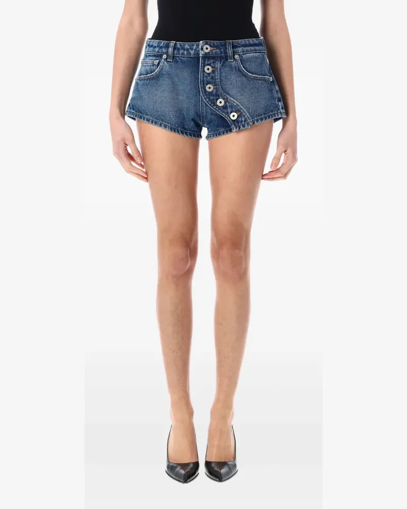 Jean Paul Gaultier Minishorts mit Knopfdetail - Blau Blau