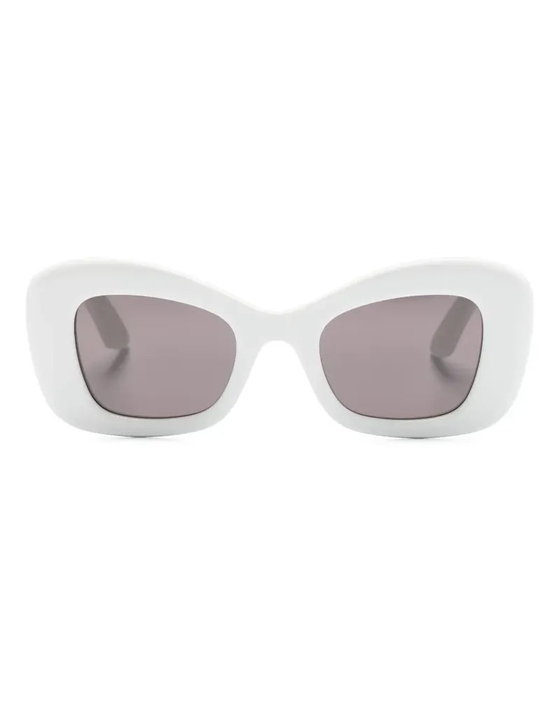 Alexander McQueen Sonnenbrille im Oversized-Look - Weiß Weiß