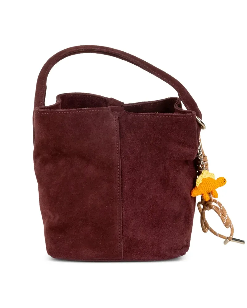 D.A.T.E. suede charm-detail shoulder bag - Braun Braun