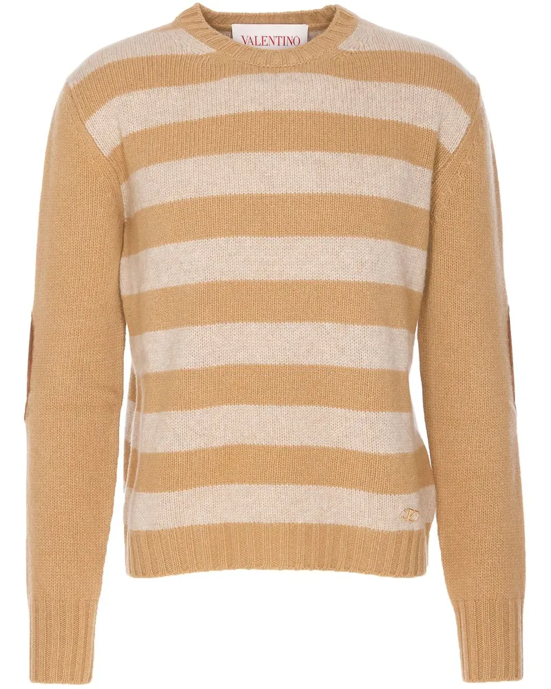 Valentino Garavani Gestreifter Pullover - Nude Nude