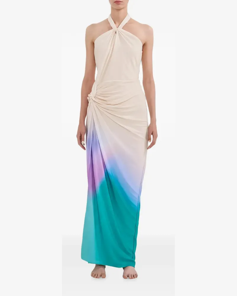 Baobab Collection Linus ombré-effect halterneck dress - Nude Nude