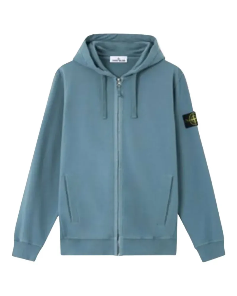 Stone Island 6100067 Sweatshirt aus gebürstetem Bio-Baumwollfleece - Blau Blau