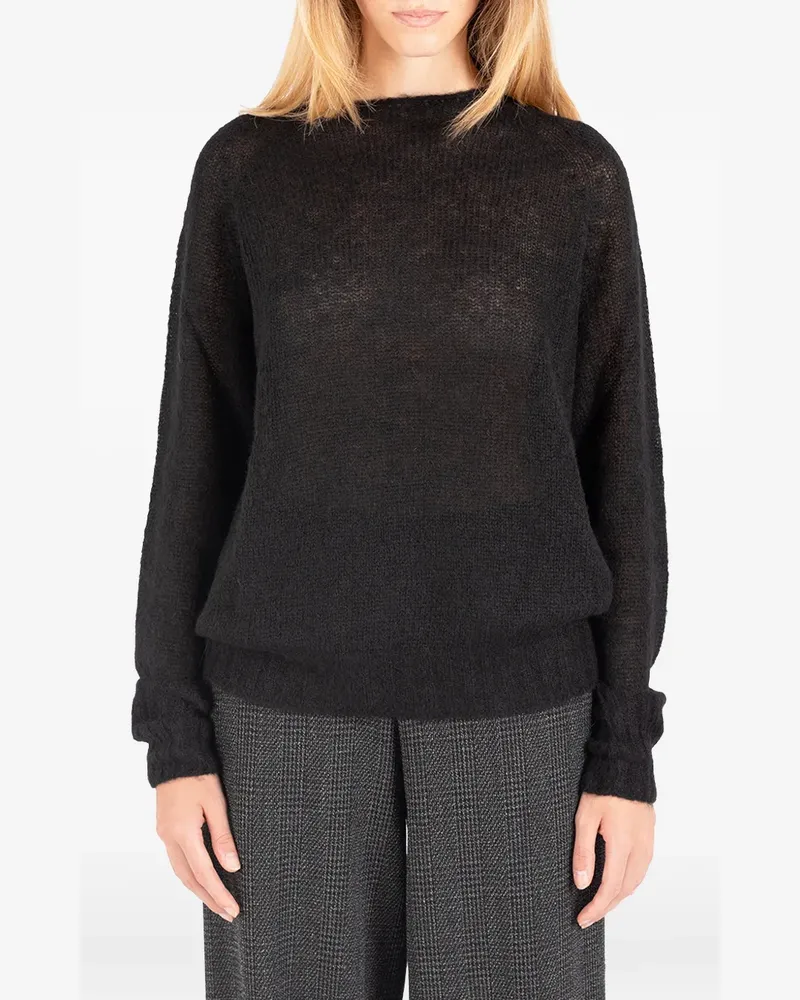 Société Anonyme Phoebe fine-knit long-sleeve sweater - Schwarz Schwarz